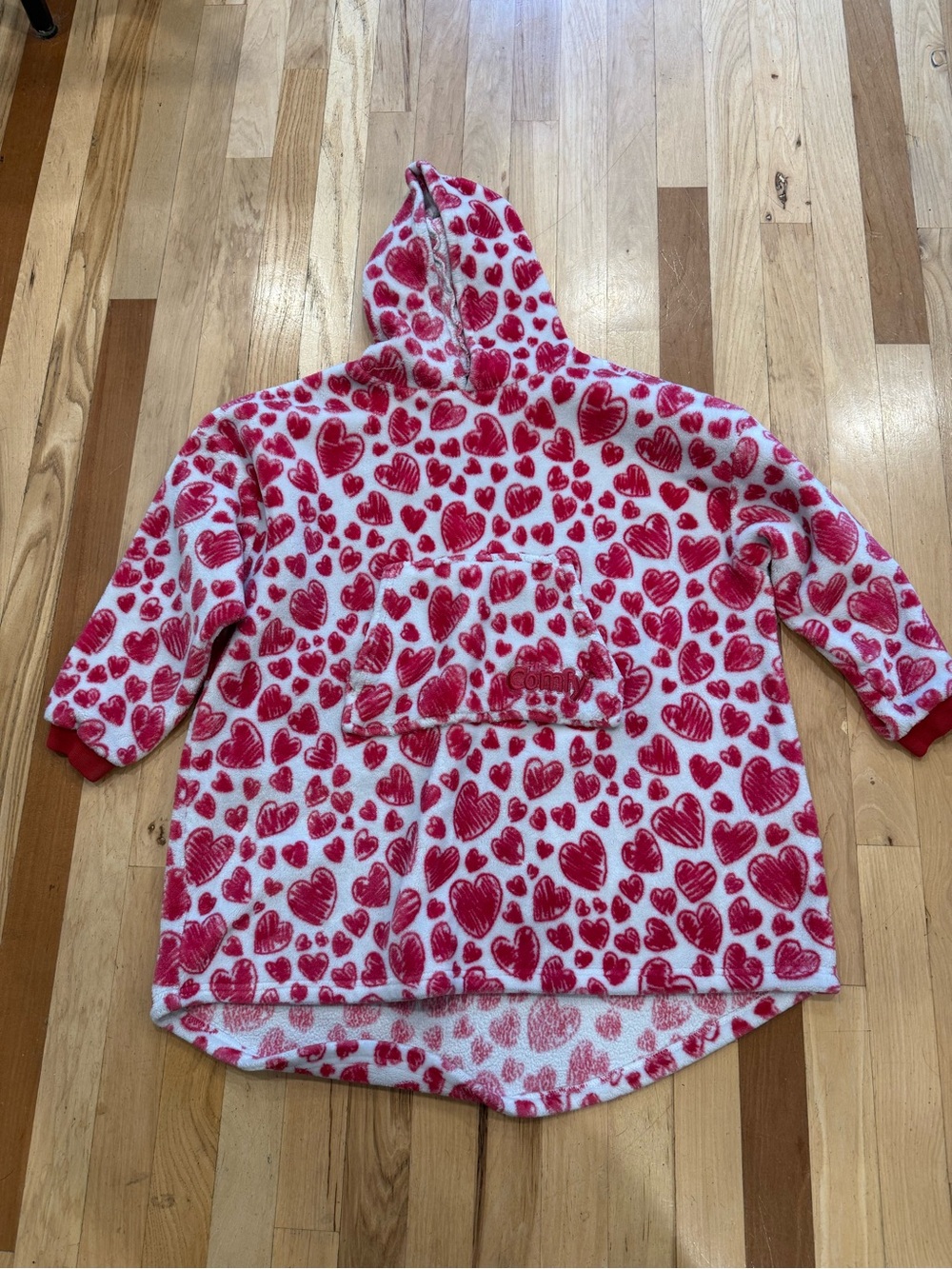 Kids The Comfy Red Heart Hooded Fleece Poncho